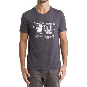 NWT Men's Lucky Brand S/S Gray Chill & Frosty Graphic Tee T-Shirt Sz Medium
